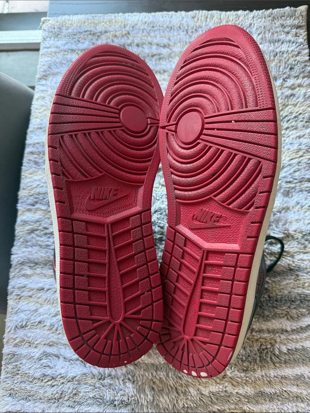 Jordan Black and Red High-Top Sneakers